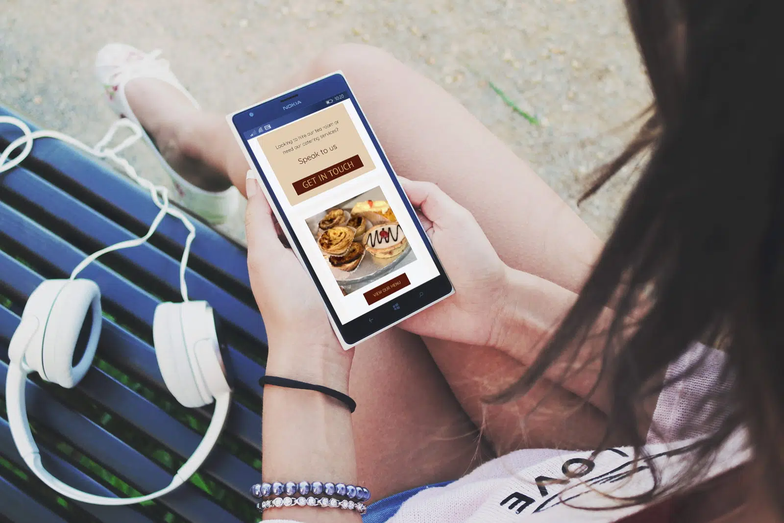 Mobile friendly website for local coffee shop Priscilla's Tea Room in Sanderstead